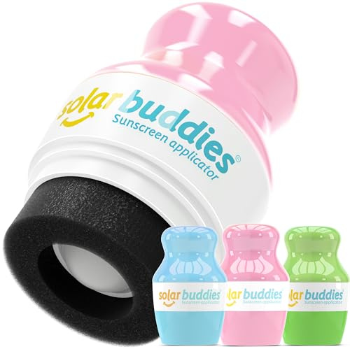 Solar Buddies Solkrämsapplikator – 3-pack – BPA-fri Påfyllningsbar Roll-On med Svamp för Solkräm & Lotion för Barn, Vuxna & Familj – Rymmer 100 ml – Perfekt för Resor (Triple Full Set GBP)