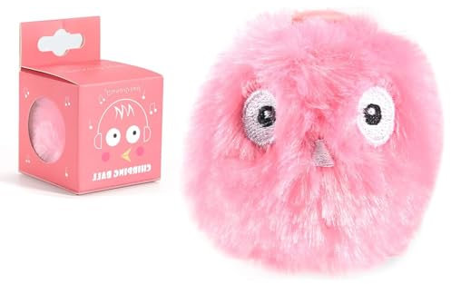 Vonsera Katzenbälle Interaktives Katzenspielzeug Ball, interaktiver Spielball mit Sound Plüsch Balle, Katzenball Lebensechte Tiergeräusche für Indoor Katze Puppy