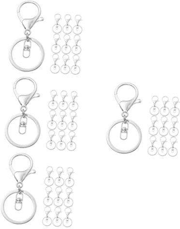DOITOOL 4sets 10pcs Keychain Clips Durable Keychain Clasp for DIY Crafts Lightweight Key Chain Supplies for and Fastening for Keyrings and Bag Accessories 10pcs*4