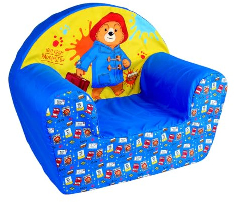 FUN HOUSE | Paddington Foam Club Chair for Children | H42 x W52 x D33 cm | Origin France Guarantee | Paddington Collection | Washable Cover | Baby Room Decoration | Gift Idea From 12 Months