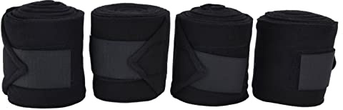 Baxnore Vendaje para Patas de Caballo, Autoadhesivo, Transpirable, Vendaje Protector para Patas de Animales, para Caballos, Vacas, Perros, Gatos, Material de poliéster, 2,5 m de la (Negra)