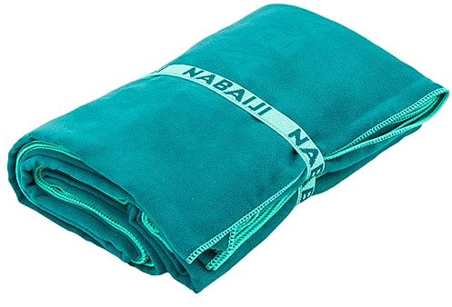 Nabaiji Mikrofaser Handtuch L GRÜN Reisen Badetuch Sport Schwimmen Wandern Schnelltrocknende Tücher aus Mikrofaser Ultra-leicht Strand/Gymnastik/Superabsorbierende Handtücher 80cm X 130cm