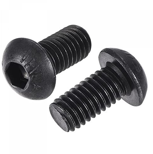 sourcing map 25 Stück M6x12mm Innensechskant Rundkopfschrauben Schrauben Legierter Stahl