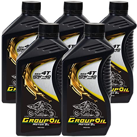 olio moto 4 tempi GROUPOIL 4T 5x1L SEO 4T 10W-40API SL, JASO MA - E un olio multigrado parzialmente sintetico per motori a 4 tempi - 100% made in Italy.