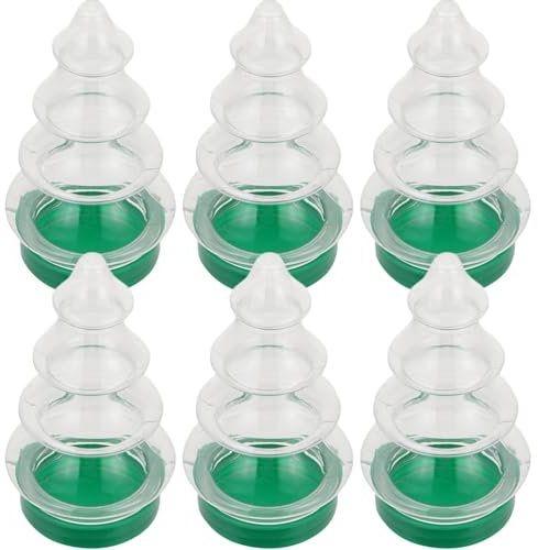 Gadpiparty 6pcs Party Cookie Sweet Lids for Tree Ml Decor Sweets Decorative Holder H Tabletop Decoration Bottle Apothecary Christmas Aging Favor Jars Bottles Jarplastic Lid Gifts Candy