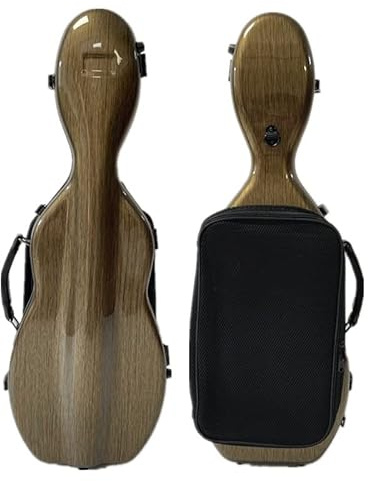 LANDTOM Estuche de violín de fibra de carbono 4/4 de tamaño completo, mochila para violín con correas dobles para el hombro, resistente a la presión y al desgaste, funda de violín transportable por