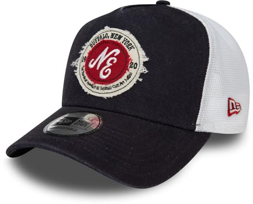New Era Adjustable A-Frame Trucker Cap Washed Navy