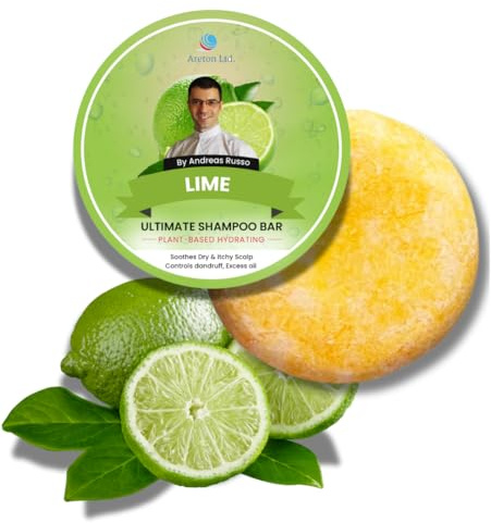Solid Shampoo Bar for Itchy Scalp, Dry Rough Hair Shampoo for Men & Women for Thinning Hair, Smooth Silky - Lemon