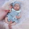 Abenduot 13 Zoll 33cm Kann Mund öffnen Reborn Puppen Weicher Körper Vollsilikon Neugeborene Baby Puppen Realistische Junge Puppe Loulou