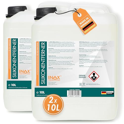 INOX® - Silikonentferner 2x10l IX400 | Der Silikonreiniger entfernt mühelos Fette, Öle & Silikon | Intensive Reinigung | Wachsentferner für Autolack | Besonders schonend