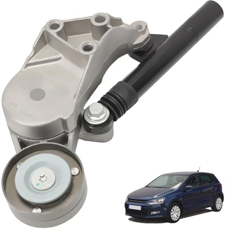 Anlseiod Poleas tensora para A3 8L1 6K1 6K2 6K5 Ibiza II Leon 1M1 Toledo II 1M2 Octavia 1U2 B0ra 1J2 1J6 9K9A Golf 1J1 1J5 New Beetle Polo Diesel 1.9L 1996-2010 Polea tensora de correa trapezoidal 381