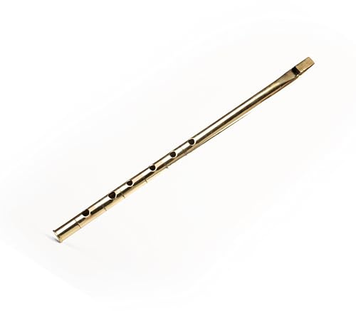 Decorative Traditional Handmade Brass Flute Pital Basuri Indian Musical Instrument for gifting and Decoration (Brass Flute)