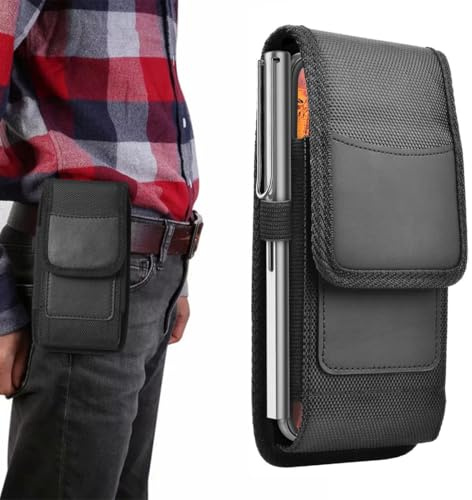COYUN Handy Gürteltasche Gürtel Tasche Handytasche Handyhalterung Halterung universal für Samsung Galaxy S24 Ultra 5G A55 A35 A25, iPhone 15 14 13 12 11 Pro Max, Schwarz