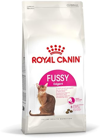 Royal Canin Fussy Exigent | 400g | Complete Food for Discerning Adult Cats | Combination of Flavours and Special Shape of Kibble | High in Protein