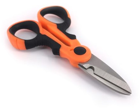 TOYANDONA Tijeras de Pesca Inoxidable Alta Resistencia Corte Preciso para Línea Trenzada Mango Antideslizante TPE y Portátiles para Agua y