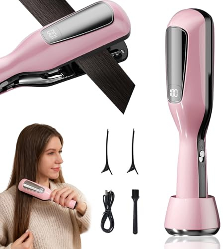 Appareil Anti-Fourches, Tondeuse à Cheveux Portable Sans Fil Rechargeable avec Soin Négatif des Cheveux, Tondeuse Anti-Fourches avec Affichage LED Élimine les Fourches et les Cheveux Abîmés (G)