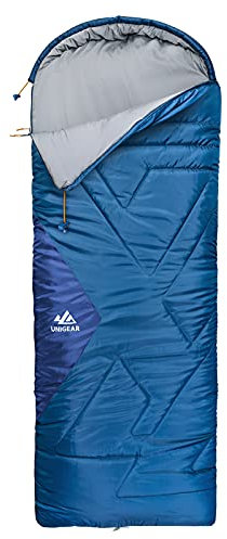 Unigear Camfy Bed 30F Camping Schlafsack für Erwachsene & Kinder, Deckenschlafsack für 3 Jahreszeiten Outdoor Indoor Wandern Reisen, EN ISO 23537-1 Comfort: 3℃ Limit: -3℃ Extreme: -19℃,Warm & Kompakt