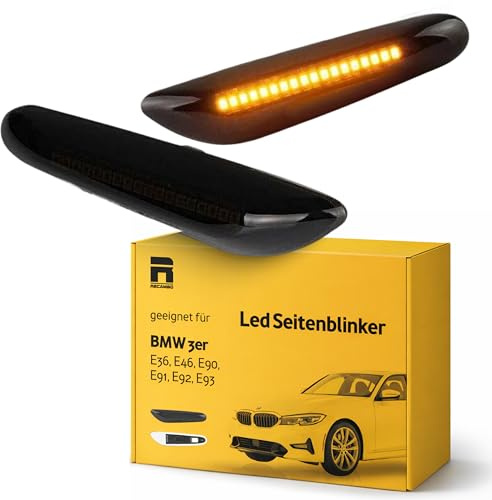 LED Seitenblinker passend für BMW 3er | E36, E46, E90, E91, E92, E93 | SCHWARZ