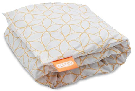 Kirschkernkissen Mikrowelle 60x20cm - orange - Körnerkissen groß für Rücken/Schulter/Nacken - Wärmekissen für Erwachsene/Kinder - Kirschkissen mit Kammern - langes Kernkissen für Wärme/Kältetherapie