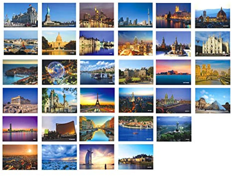 Fendawn Strive 30 Stück schöne Weltlandschaft klassische Landschaft Postkarte künstlerische Retro Foto Postkarten