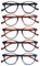 COJWIS 5 Pack Lesebrille Blaulichtfilter fur Damen Herren Federscharnier Brille Anti-Müdigkeit Blendfreie UV Lesehilfe (5 Pack Farbe, 2.75, multiplier_x)