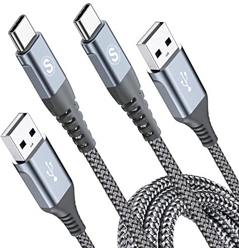 MAXGROUP Câble USB C [2M,Lot de 2] Charge Rapide 3A Fil Chargeur Type C Tressé Câble USB C pour i Phone 17 16 15 Pro Max,Samsung Galaxy S25/S24/S23 to S8,Sony,Note20,M31,Huawei,Xiaomi,Pixel,LG
