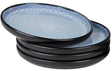 Steingut Frühstücksteller 4 Pcs.Greentainer Dessertteller Set -Kuchenteller spülmaschinen- und kratzfest -Kleine Teller,Salatteller|& mikrowellenfest