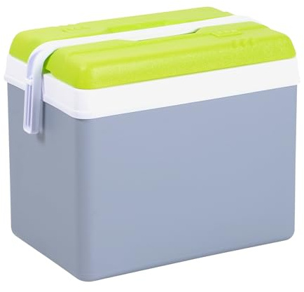 Spetebo Glacière en plastique 24 l – Gris – Boîte isotherme d'extérieur avec poignée de transport – Sac isotherme pour camping, pique-nique, festival, jardin