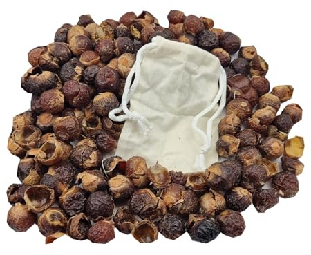 Waschnüsse Waschnussschalen 500g | mit Baumwollbeutel, zur Verwendung beim Wäschewaschen