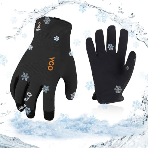 Vgo... 1paire 5℃/41°F gants de travail d'hiver, gants de sécurité par temps froid, gants de stockage de froid ou de congélation(AL8736FL)