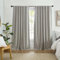 Elrene Home Fashions Solace - Panel de cortina de ventana 100% opaca, eficiencia energética, textura sólida, con bolsillo para barra, pestañas traseras para sala de estar, dormitorio, oficina en casa,