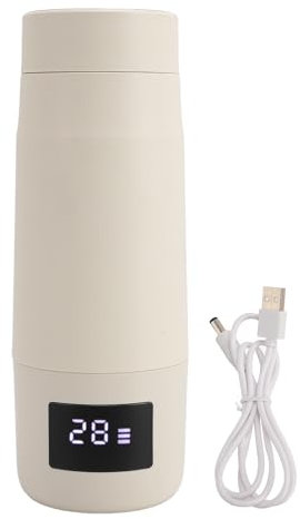 Hervidor Eléctrico de Viaje, 300 Ml, Mini Hervidor de Agua Portátil Pequeño para té y café, Batería de 2600 Mah, Calentador de Agua Recargable por USB, Mini Hervidor de Agua