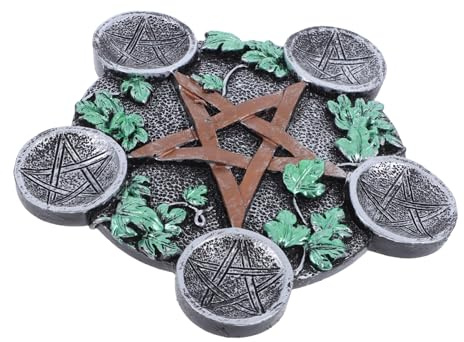 POPETPOP Bougeoire Pentagramme pour Décoration Autel Support De Bougie pour Cérémonie Et Rituel