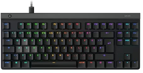 Logitech G G515 RAPID TKL, sladdanslutet speltangentbord med låg profil | Helt anpassningsbart, Layout tysk QWERTZ - Svart
