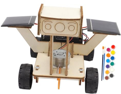 Kisangel Modèle De Voiture Lunaire Solaire Jouet Éducatif Garçon Et Filles Kit Scientifique Solaire DIY Amusement Maison École