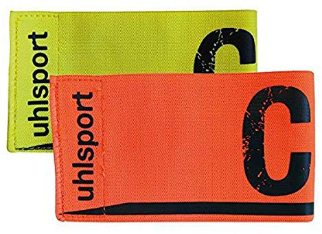 Uhlsport Armbinden Spielführerarmbinde-1006749010001, fluo gelb/schockred, M, 1006749010001