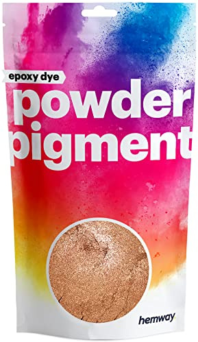 Hemway Epoxy Dye Powder Pigment Metallic Bronze Brown Powder 50g | Mica Pigment for Resin, Epoxy, Polyurethane Paint, Jewellery & Resin Floors, Colour Enhancement