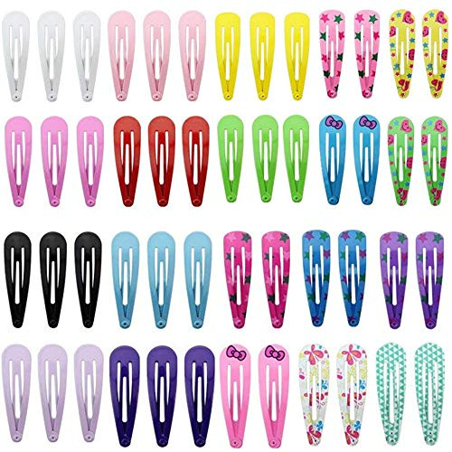 TRIXES Confezione da 50 fermagli per capelli, colori assortiti, 50 mm, graziosi accessori moda e capelli, fermagli per capelli per donne e ragazze, multicolori