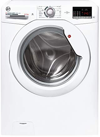 Hoover H-WASH&DRY 300 LITE Freestanding Washer Dryer, 8 Kg Wash + 5 Kg Dry, 1400 RPM, Combined Cycle Class E, NFC & IoT App, Care Cycles & KG Mode, White, 60x53x85 cm - H3D 4852DE/1-80