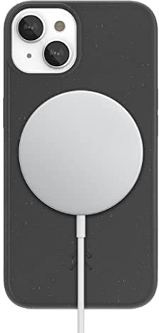 Woodcessories - Magnetische Handyhülle für iPhone 14, iPhone 13 kompatibel mit MagSafe, Hülle mit Magnet, schwarz - Plastikfrei, nachhaltig