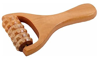 Tadipri Accessories Rullo Massaggiatore Massaggio Viso Testa Legno Massaggiatore linfatico drenante, strumento Gua Sha in legno,