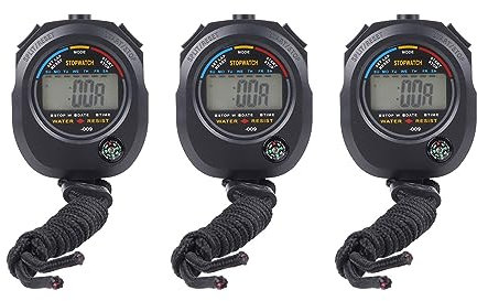 Multifunktions Sportstoppur, 40 Mah Stor Skärm Sportstoppur Timer Hög Precision Vattentät Digitalt Stoppur för Simning Löpsport