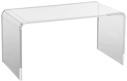 VEVOR Beistelltisch 813 x 401 x 414 mm, U-förmiger Acryltisch Beistelltisch, Transparenter Couchtisch für Getränke, Essen, Snacks, Verwendet im Wohnzimmer, Schlafzimmer, Arbeitszimmer usw.