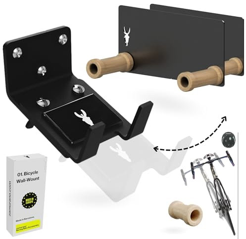 zamurano. Fahrrad wandhalterung Pedal, fahrradaufhängung Wand für Rennrad, MTB und E-Bike. Haken Fahrrad aufhängen und Helmaufhänger. (EINSTELLBAR, 1 Fahrrad)