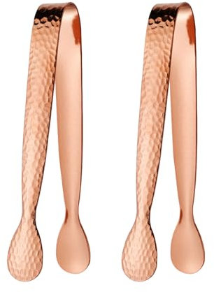 2 mollette per ghiaccio in acciaio inox per servire ghiaccio e pinze per servire il ghiaccio per feste