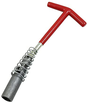 sourcing map Car T-Handle 14mm Hex Socket Spark Plug Spanner Wrench Removal Tool