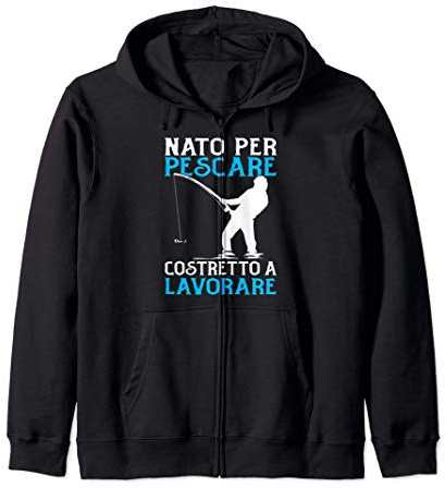 Abbigliamento Da Pesca Regalo Per Pescatore Felpa con Cappuccio