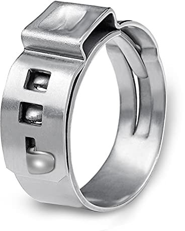 CVS - Confezione da 50 anelli a morsetto in acciaio inox PEX Cinch per raccordi a crimpare in PEX (1 pollice)