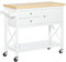 HOMCOM Carrito Auxiliar con Ruedas Carro de Cocina Carro Multiusos con 2 Cajones Puerta Estante Inferior y Asa Lateral 108x45x89 cm Blanco