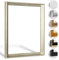 HaakDesign Schattenfugenrahmen Levi in Silber Antik 60 X 80 cm für Keilrahmenbilder und Leinwände Glanz Edition